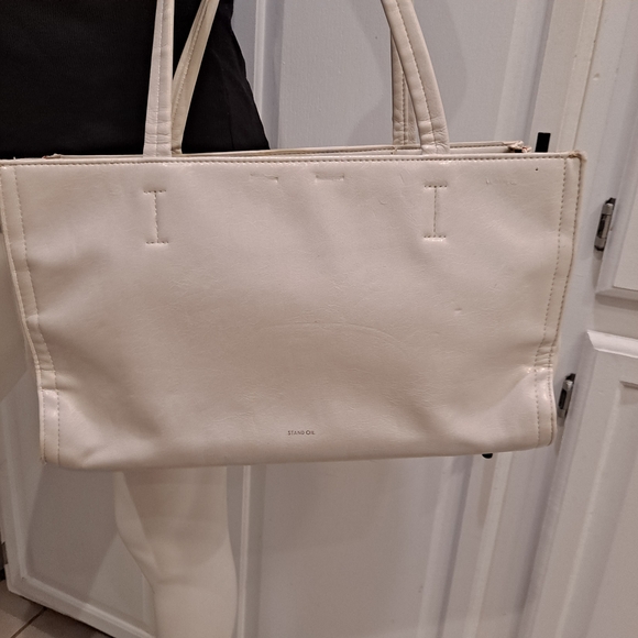 Elegant White Tote Bag by Stand Oil - Picture 1 of 10